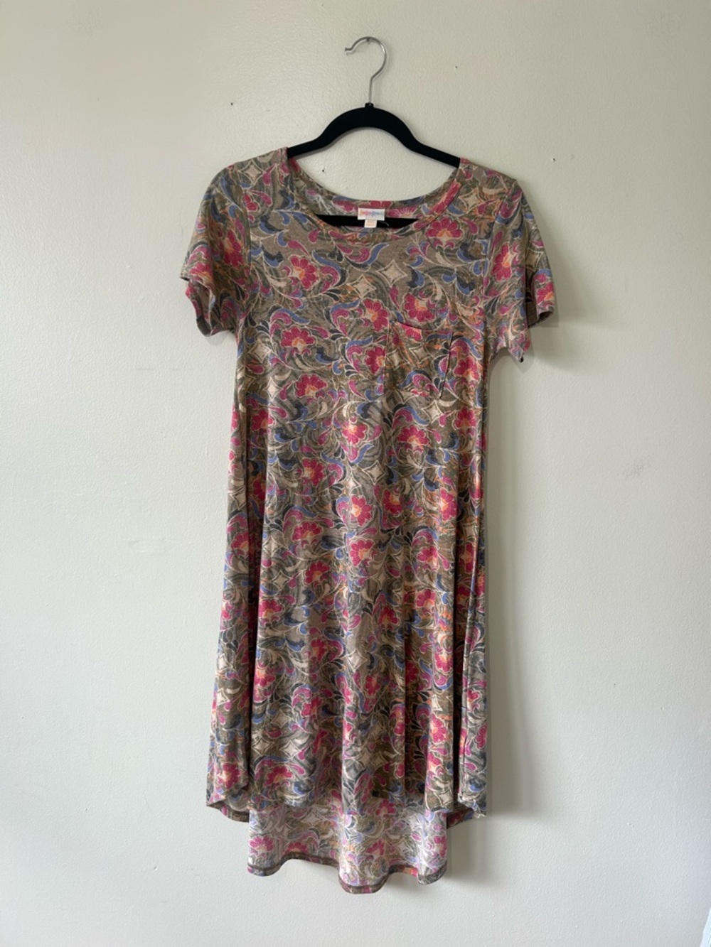 LULAROE | Floral Paisley Short Sleeve Dress, Size XXS